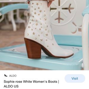 ISO ALDO X TEZZA STAR WHITE BOOTS